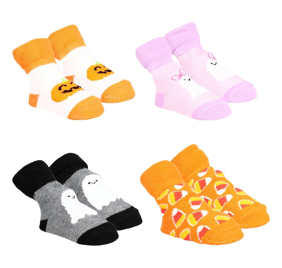 Seasonal Collection Baby Booties with Grippers, Assorted Designs, 2-pc Pack.