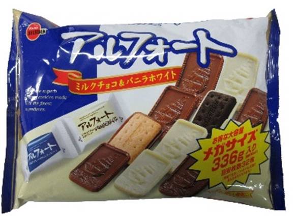 ブルボン アルフォートミルクチョコ＆バニラホワイトメガサイズ