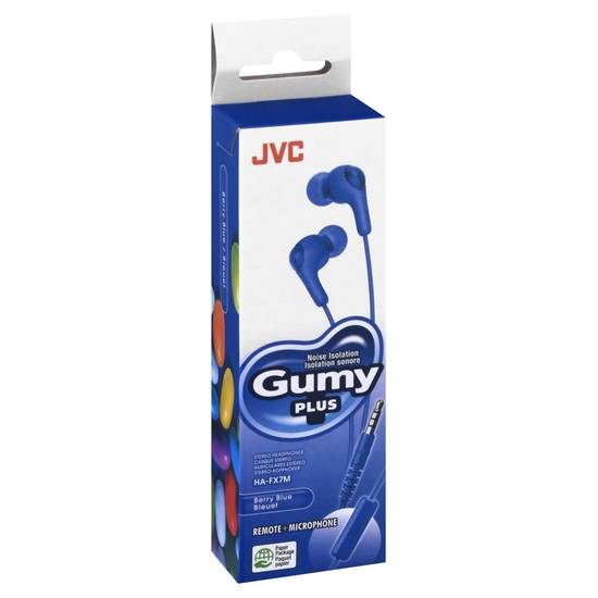 Jvc Gumy Plus Berry Blue Stereo Headphones (blue)
