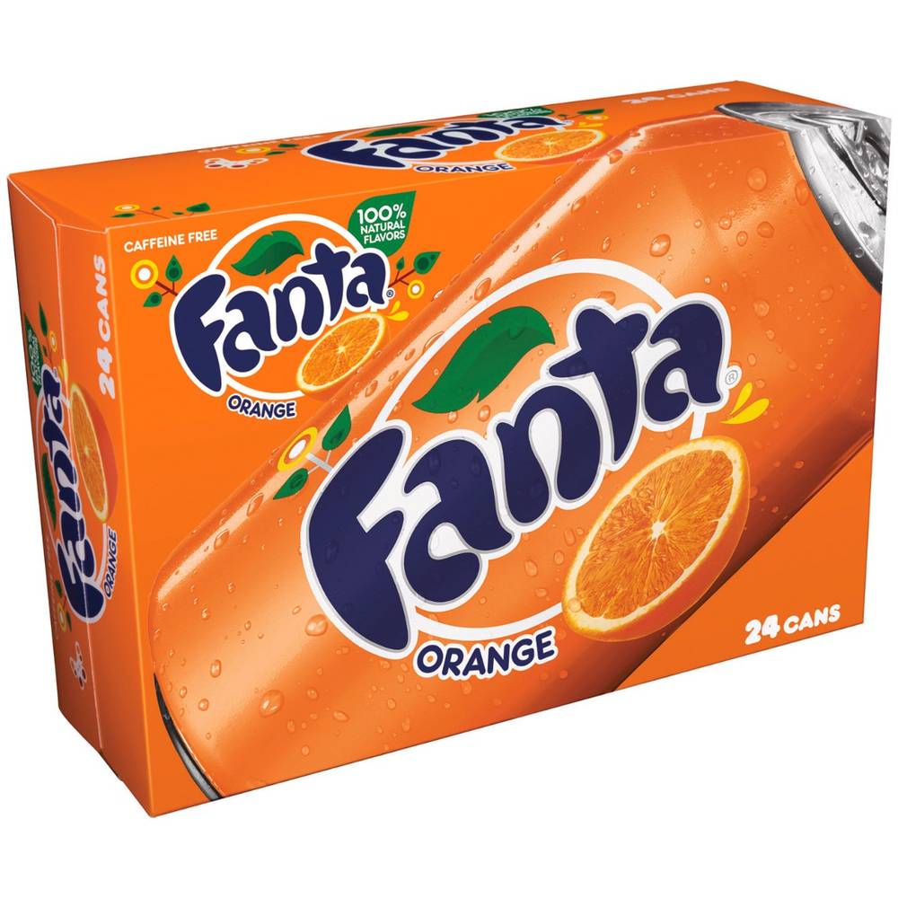 Fanta Orange Soda Cans, 12 fl oz, 24 Pack (1X24|1 Unit per Case)