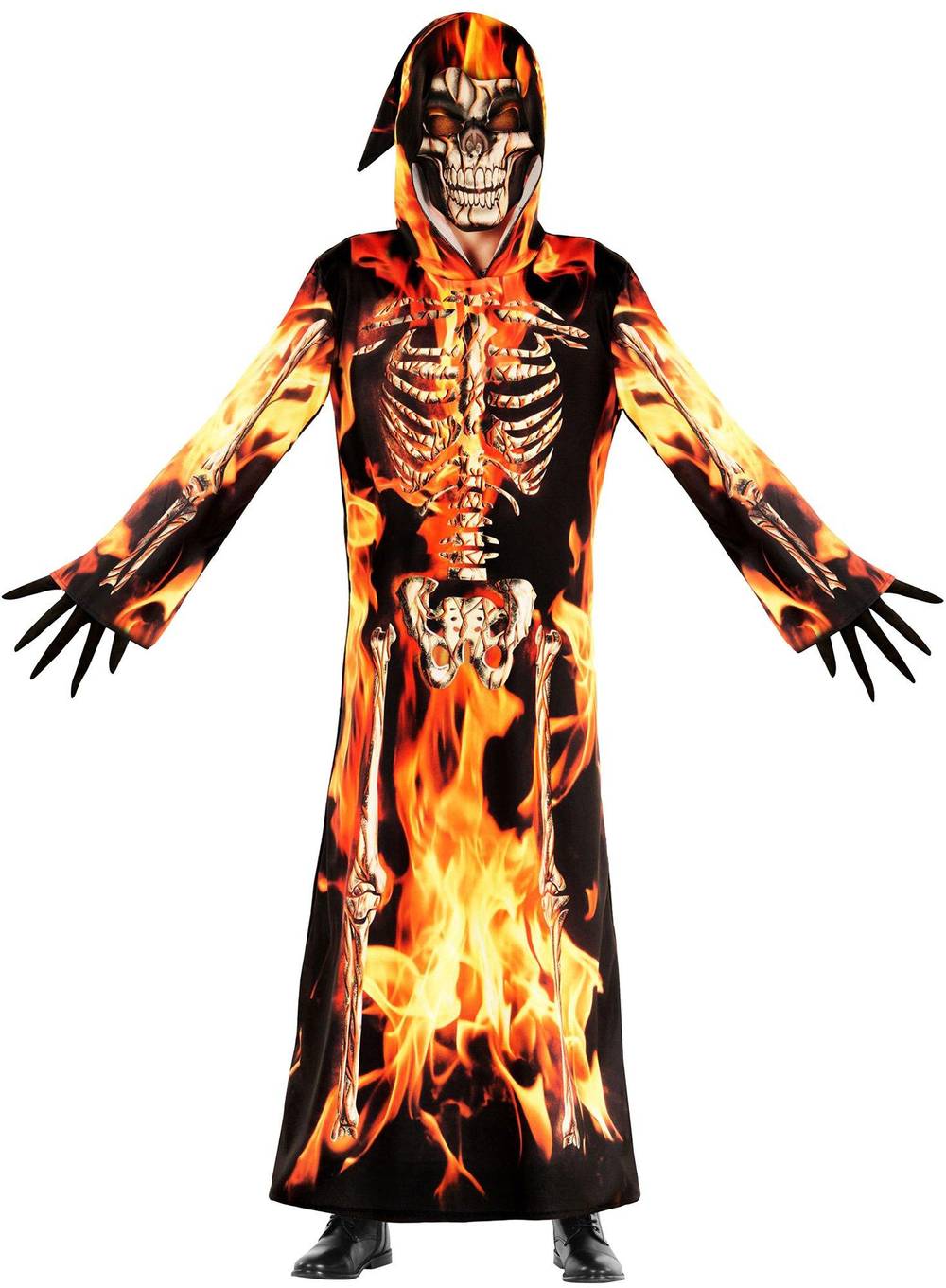 skeleton dress party city Kids' Gothic Skeleton Princess Black/White Dress with Crown Halloween Costume, Assorted Sizes
