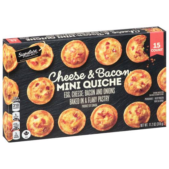 Signature Select Cheese and Bacon Mini Quiches (15 ct)