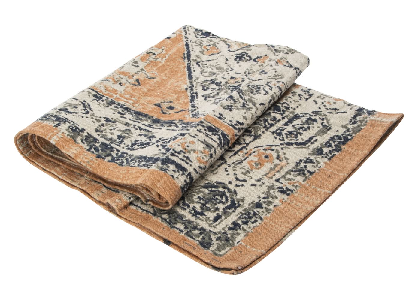 Cotton Printed Rug 3' x 5' Orange