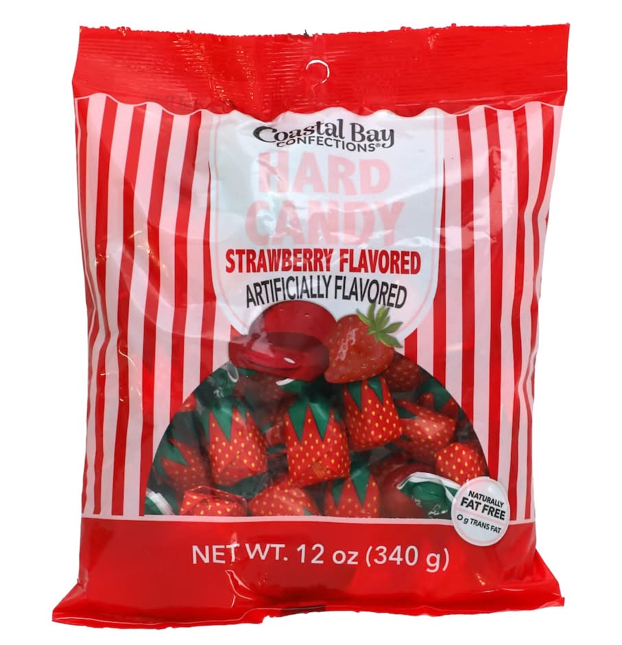 Coastal Bay Confections Hard Candy, Strawberry (12 oz)