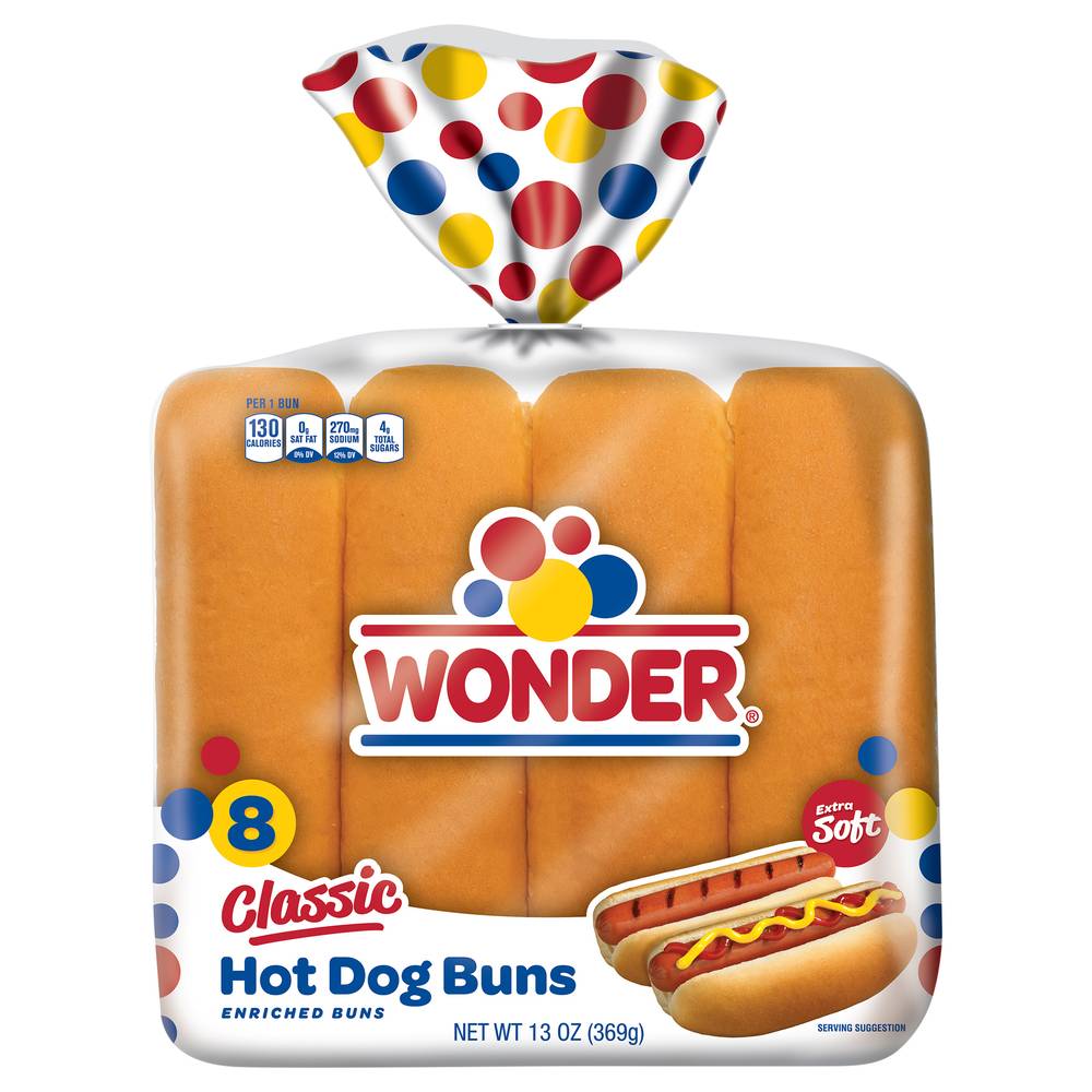 Wonder Classic Hot Dog Buns (13 oz, 8 ct)