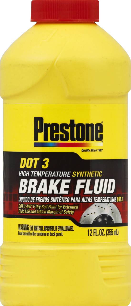 Prestone Dot 3 High Temperature Synthetic Brake Fluid (12 fl oz)