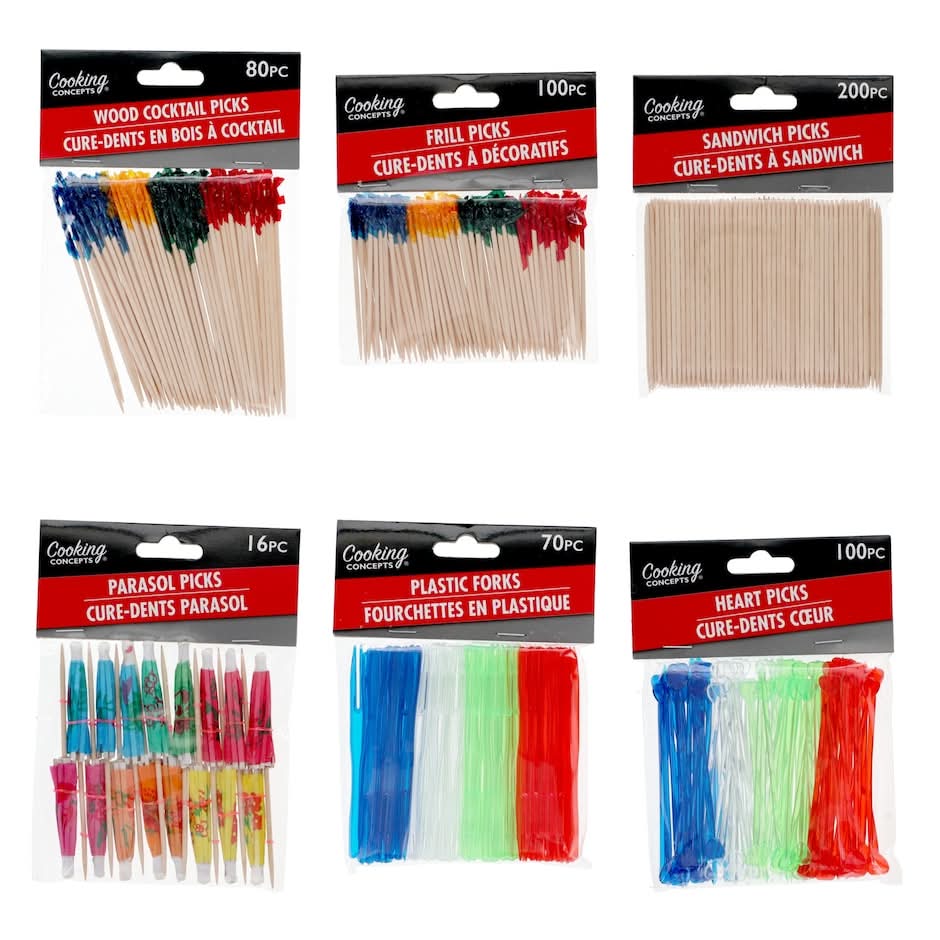 Cooking Concepts Decorative Toothpicks and Forks, 1-ct.