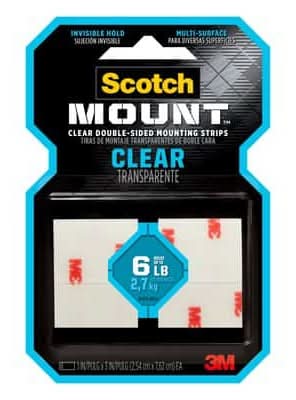 Scotch Mount Clear Double-Sided Mounting Strips (3.7 oz)