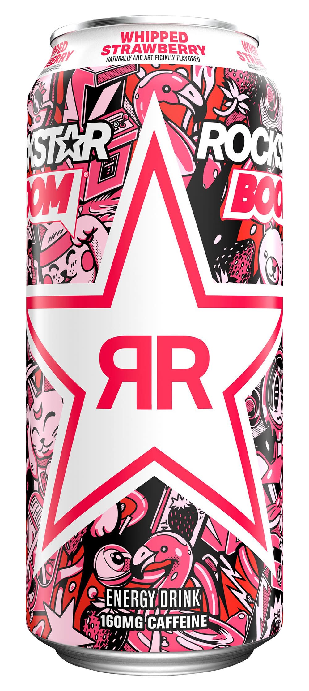 Rockstar Boom Energy Drink, Whipped Strawberry (16 fl oz)