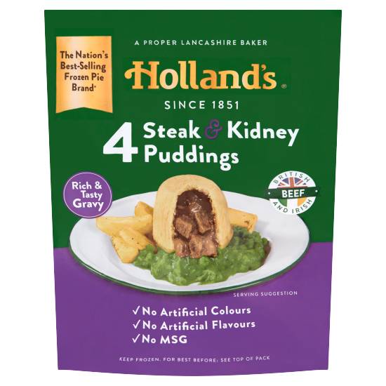 Holland's Steak & Kidney Puddings (4 ct)