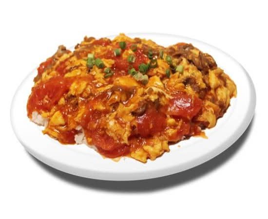 37. Poulet ou bœuf avec sauce tomate et riz / Chicken or beef with Tomato Sauce and Rice / 蕃茄鸡(牛)肉饭