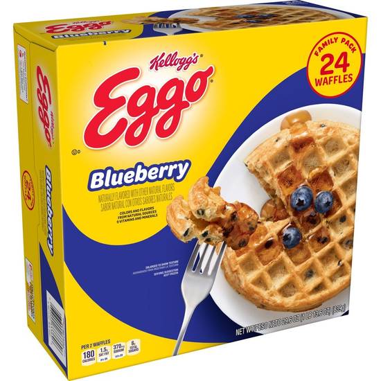 Eggo Blueberry Waffles (24 waffles)