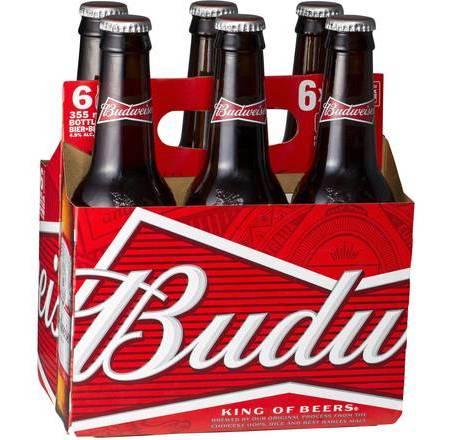Budweiser Bottle (6 Pack)