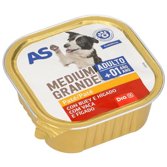 Paté para perros con buey e hígado As tarrina 300 g