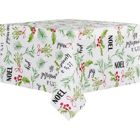 Holiday Time Christmas Table Cloth