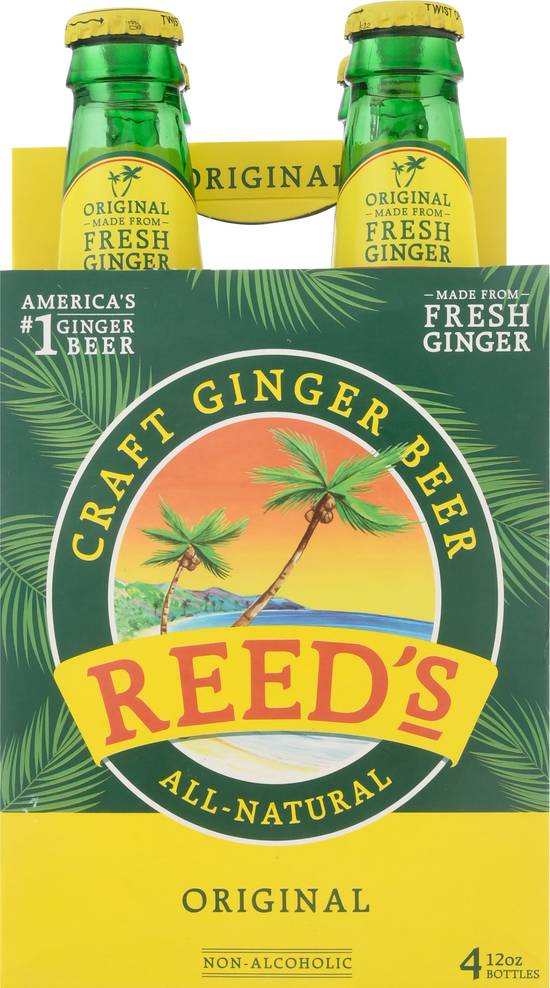 Reed's Craft Ginger Beer (4 ct, 12 fl oz)
