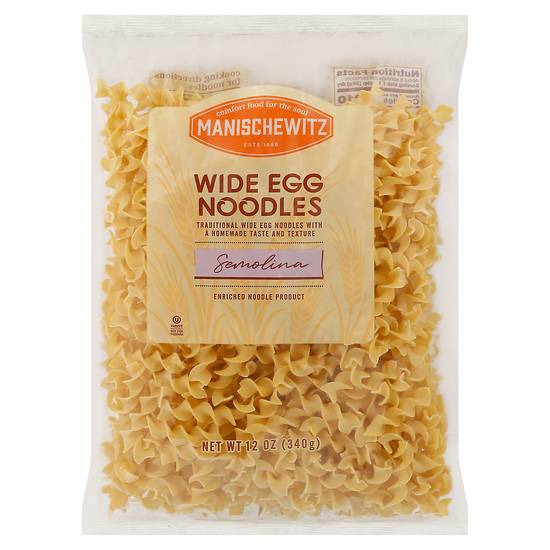 Manischewitz Semolina Wide Egg Noodles