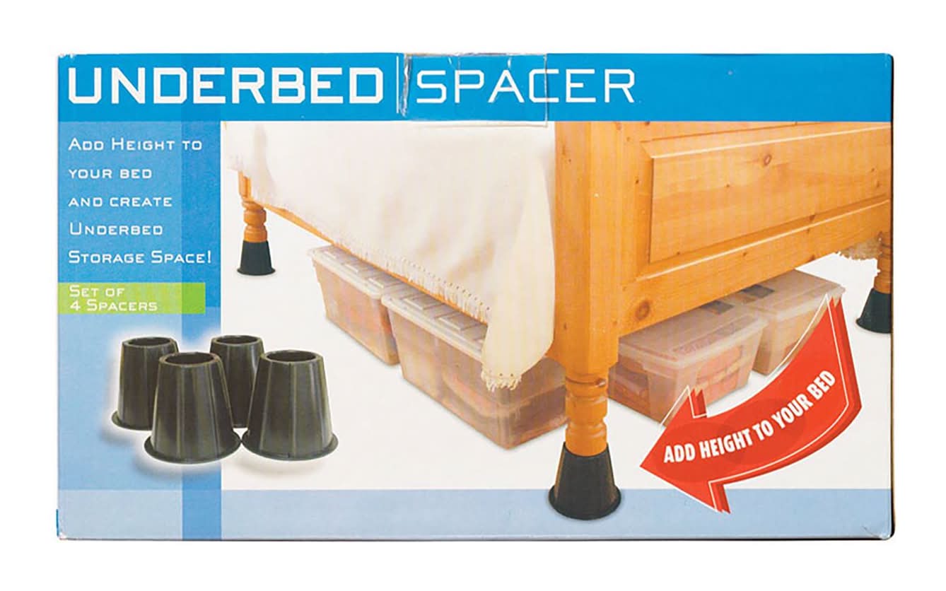 Range Kleen Plastic Bed Risers Black Round 6.63 In. W X 9.25 In. L 4 Pk