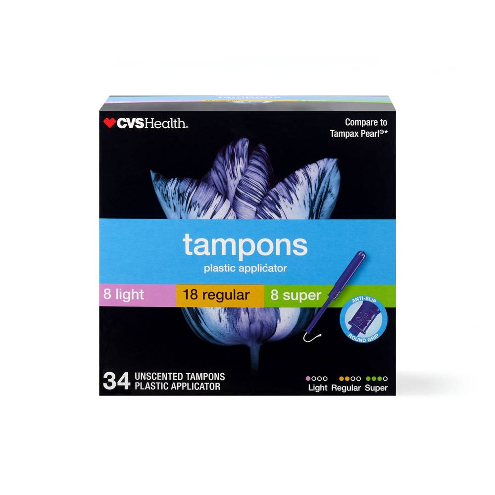 Cvs Health Tampons Multi-Pack Unscented, 36 Ct