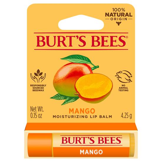 Burt's Bees Original Beeswax Paper Tube Lip Balm 0.34 oz. blister box