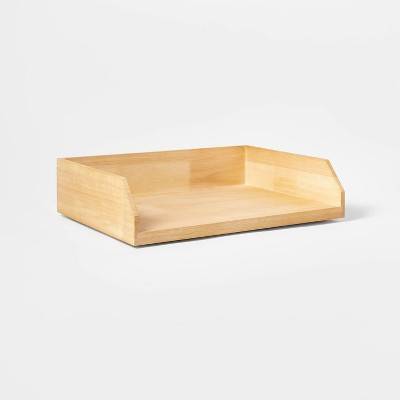 Threshold Light Wood Letter Tray