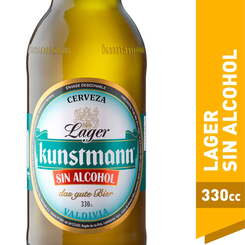 Kunstmann cerveza lager sin alcohol (botella 330 ml)