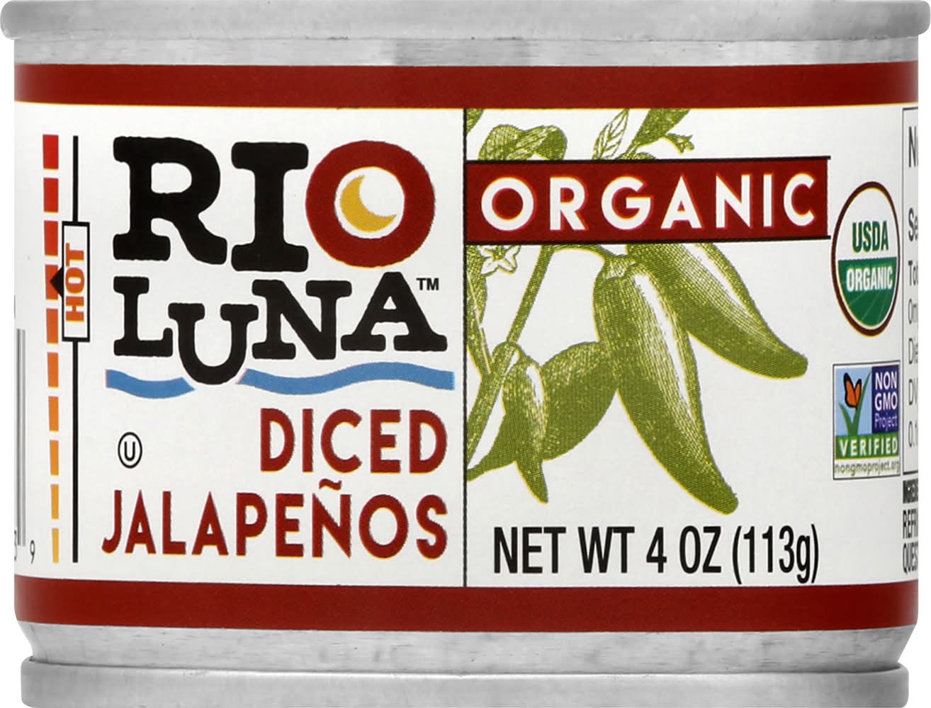 Rio Luna Organic Hot Diced Jalapenos (4 oz)
