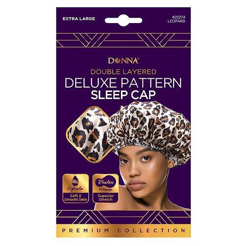 Donna Pattern Sleep Cap, Leopard - 1.0 ea
