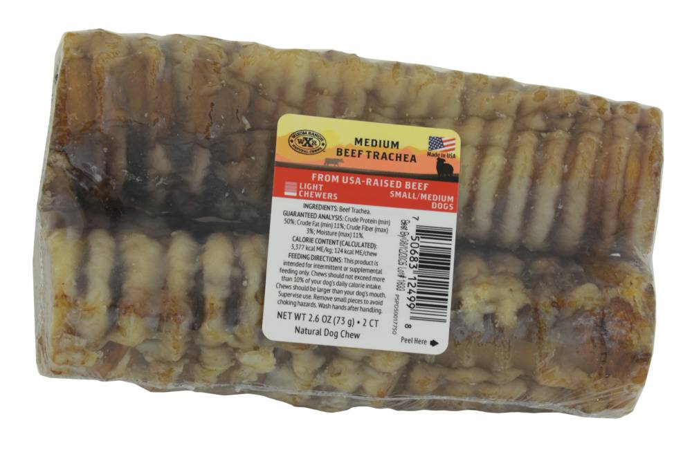 Wixom Ranch Natural Chews Medium Beef Trachea Dog Chews (2.6 oz, 2 ct)