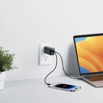 Anker Powerport Iii 65w 3 Port Wall Charger, Black