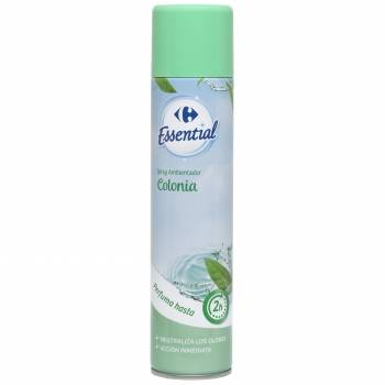 Ambientador spray colonia Essential Carrefour 300 ml.