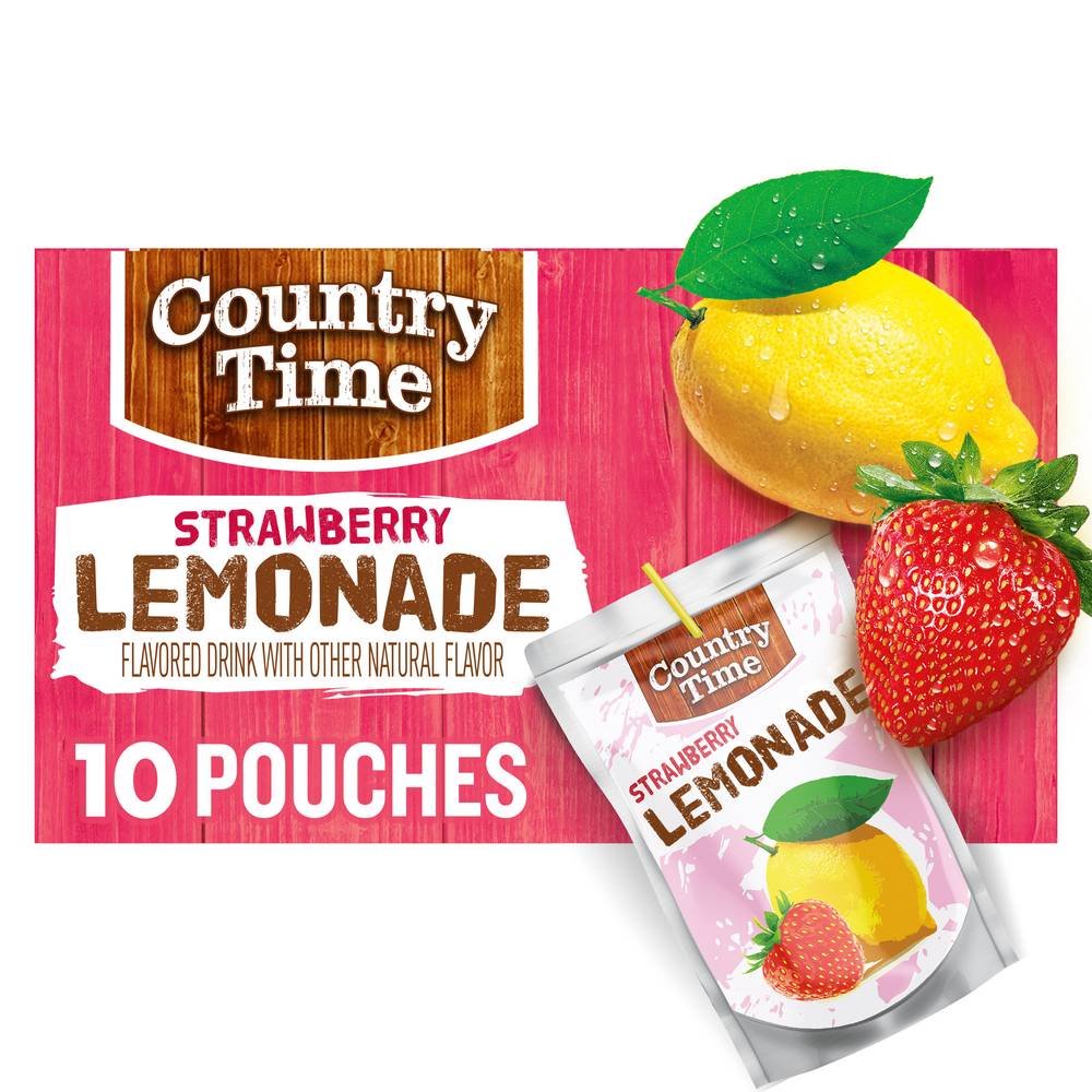 Country Time Juice, Strawberry Lemonade (6 fl oz, 10 ct)