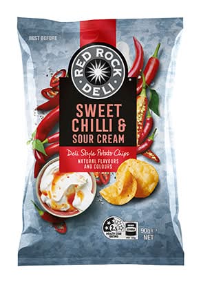 Red Rock Deli Sweet Chilli & Sour Cream Chips 90G