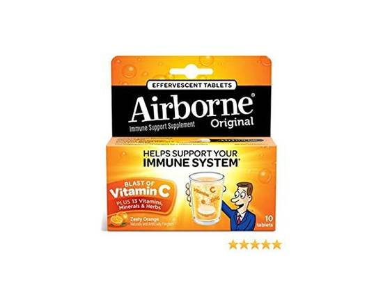 Airborne · Original Zesty Orange Immune System Support (10 tablets)