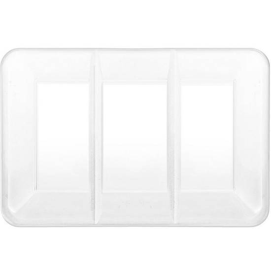White Plastic Rectangular Sectional Platter