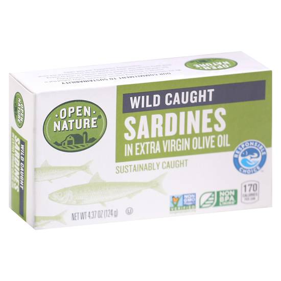 Open Nature Wild Caught Sardines in Extra Virgin Olive Oil (4.4 oz)