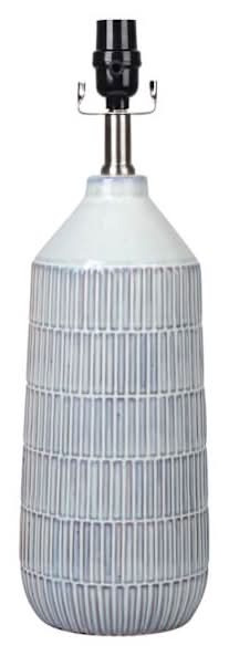 Blue Textured Ceramic Table Lamp Base, 19"