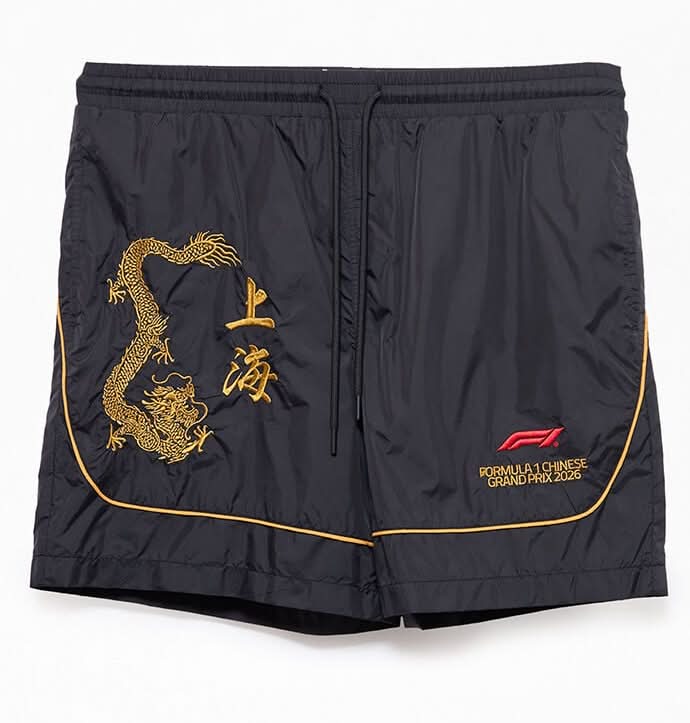 F1 Men's x Pacsun Shanghai Year Of Speed 6.5" Swim Trunks Black S