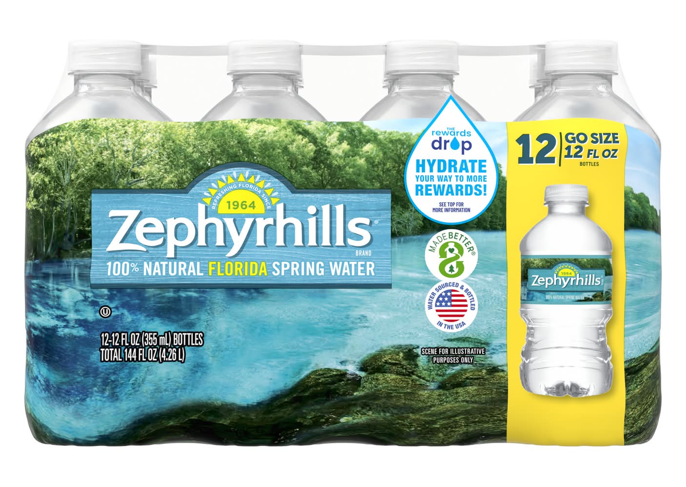Zephyrhills 100% Natural Florida Spring Water (12 x 12 fl oz)