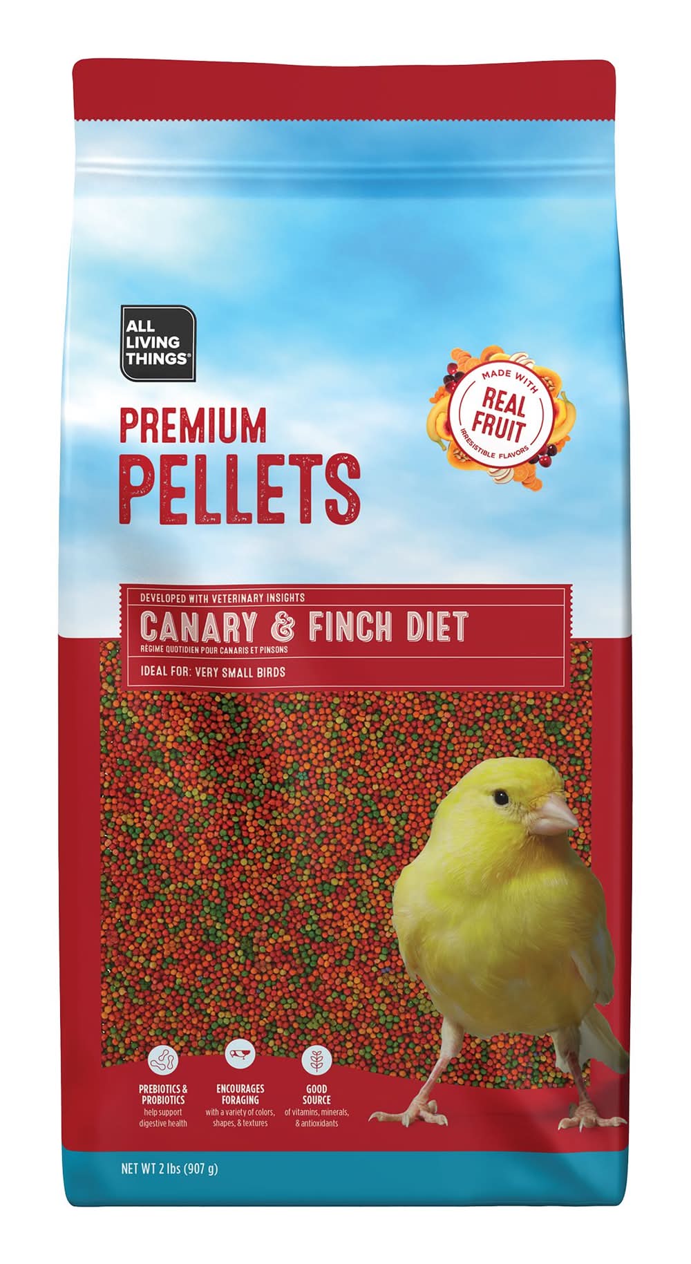 All Living Things® Canary and Finch Fruit Pellet Food (Size: 2 Lb)