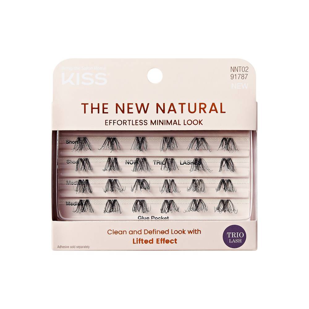 Kiss the New Natural False Lash Trio, Noir