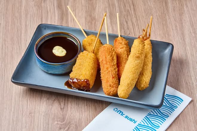 Combo Kushiague - 6 Brochetas Empanizadas de Queso, Camarón y Cangrejo