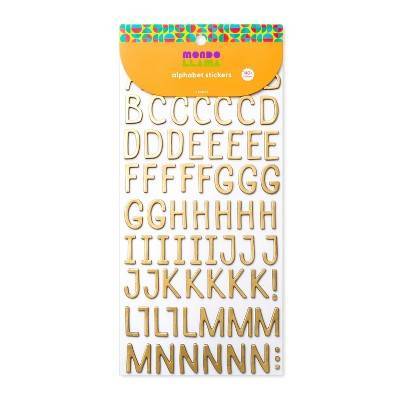 Mondo Llama Alphabet Foam Stickers Foil (gold)