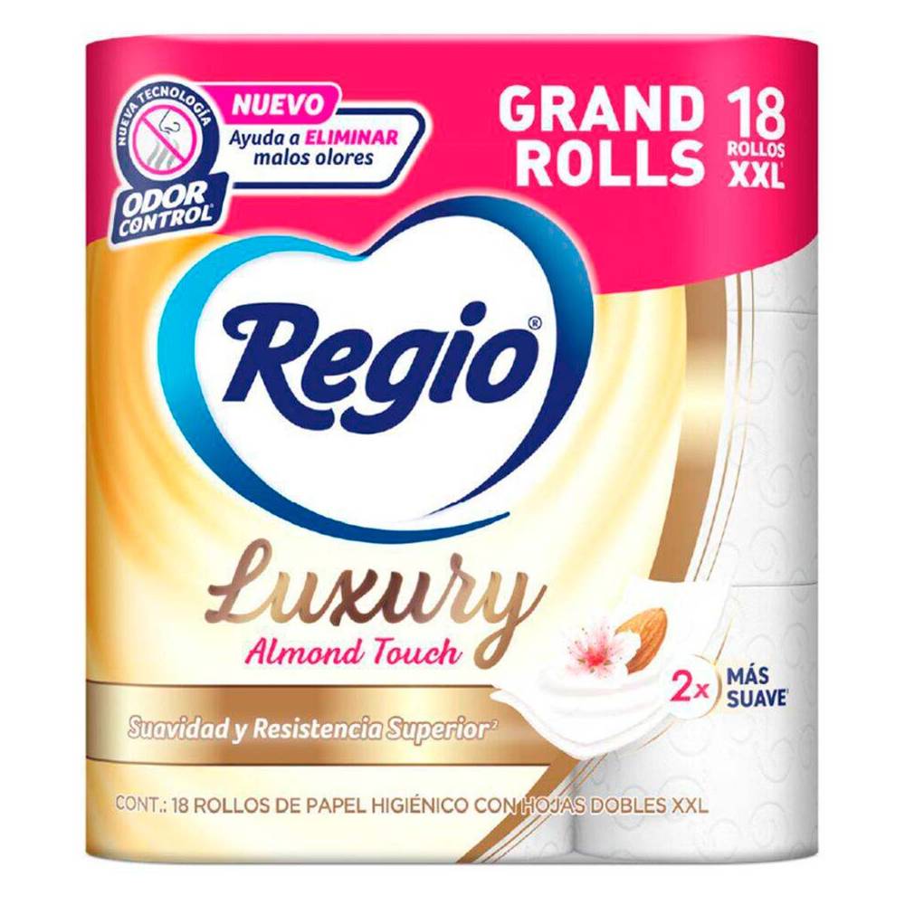 Regio papel higiénico luxury almond touch (18 un)