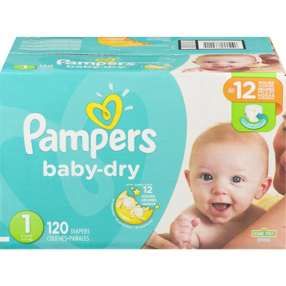 Pampers Baby Dry, Super pack Size 1 Diapers