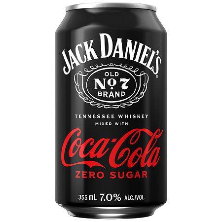 Jack Daniel's Tennessee Whiskey & Coca-Cola Zero Sugar Ready To Drink (4 pack, 16 fl oz)