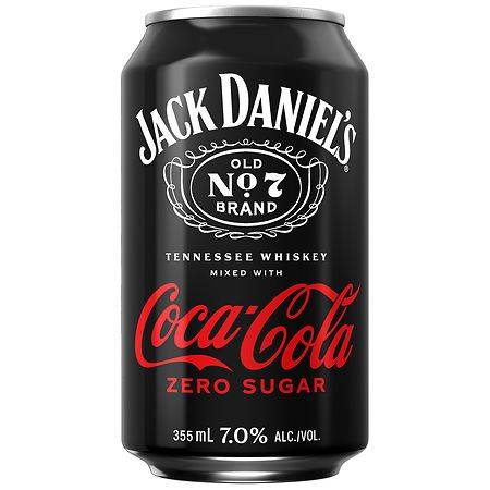 Jack Daniel's Coca-Cola Zero Sugar Tennessee Whiskey (4 pack, 16 fl oz)