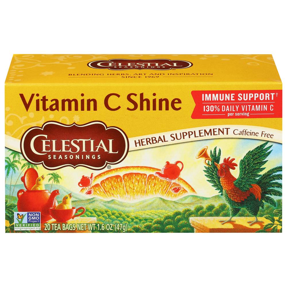 Celestial Seasonings Vitamin C Shine Herbal Supplement (20 tea bags)