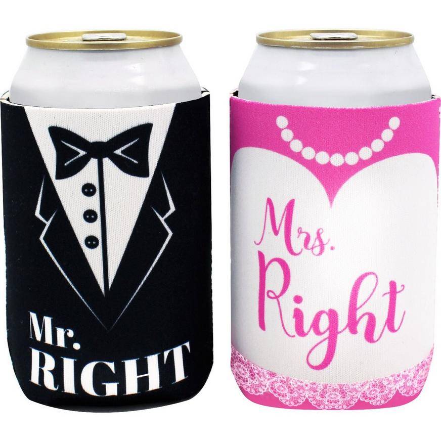 Bride Groom Can Coozies 2ct