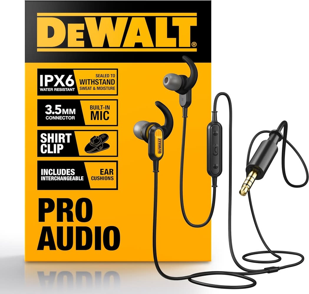 DEWALT Jobsite Pro Earbud Headphones